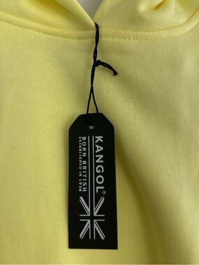 NWT KANGOL "Streets of NY" Men’s Oversized Hoodie | Lemon XS 🏛️🍋